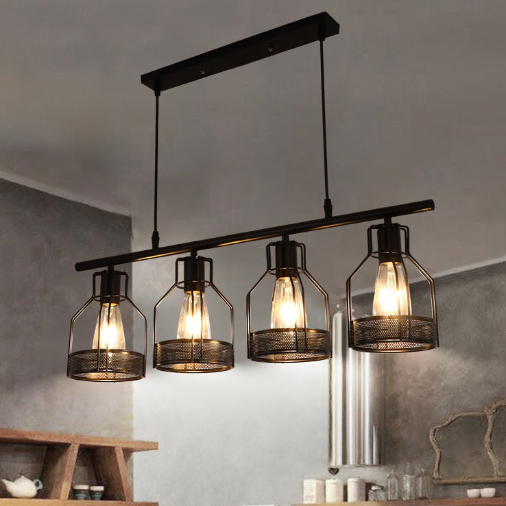 Metal Island Pendant Industrial Style Island Light Fixtures for Living Room