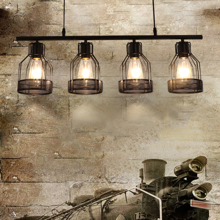 Metal Island Pendant Industrial Style Island Light Fixtures for Living Room