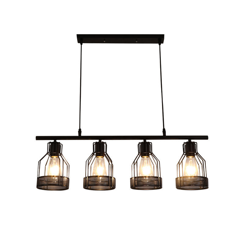 Metal Island Pendant Industrial Style Island Light Fixtures for Living Room