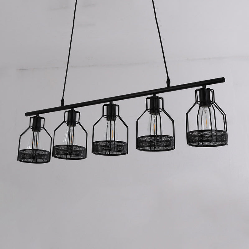 Metal Island Pendant Industrial Style Island Light Fixtures for Living Room
