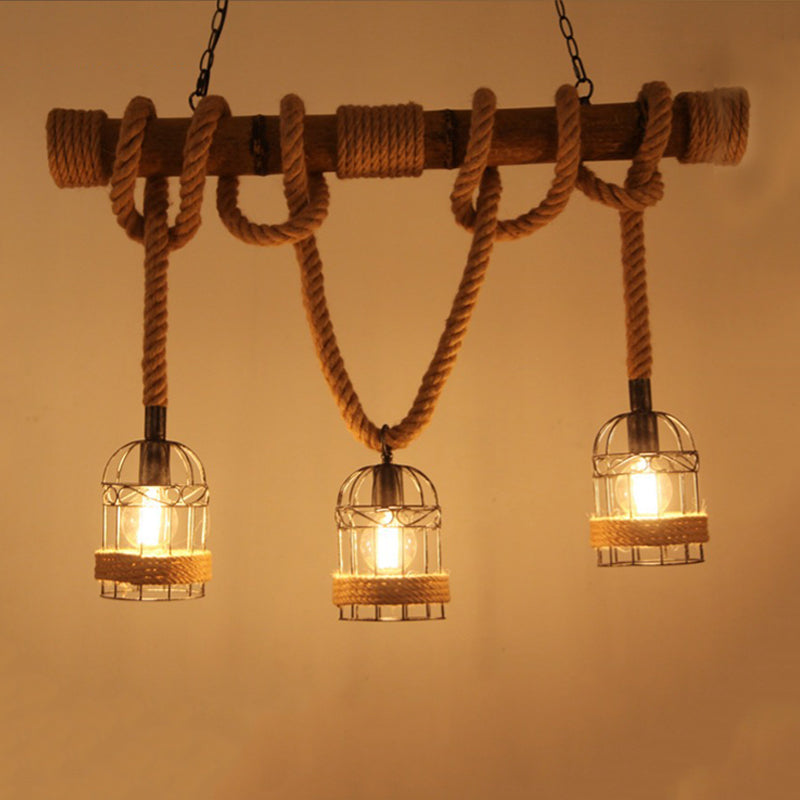 Industrial Style Island Pendant Metal Island Light Fixtures for Living Room