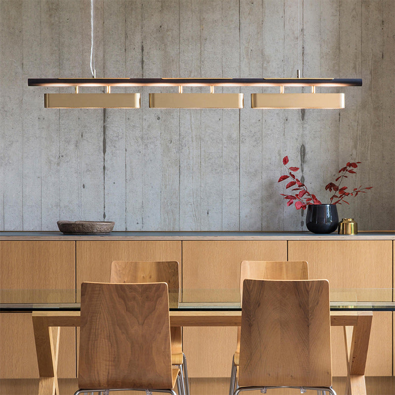 Modern Kitchen Pendant Lights Stainless Steel Island Light in Black and Gold