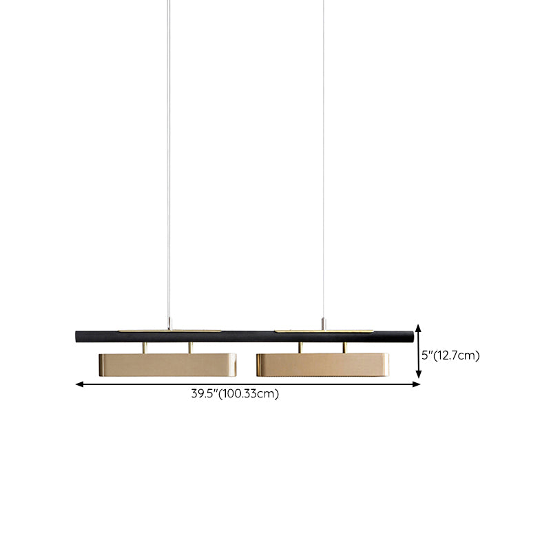 Modern Kitchen Pendant Lights Stainless Steel Island Light in Black and Gold