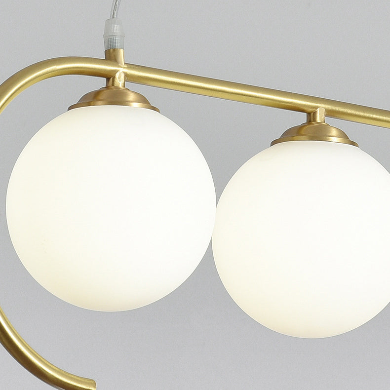 Modern Kitchen Pendant Lamps Globe Glass Island Light for Dining Table