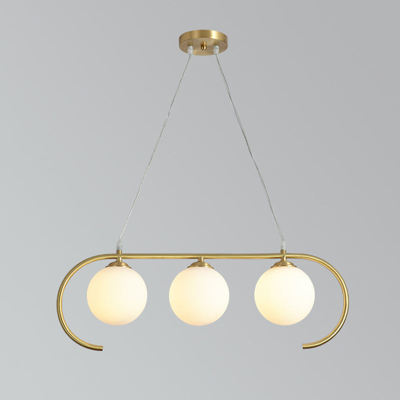 Modern Kitchen Pendant Lamps Globe Glass Island Light for Dining Table