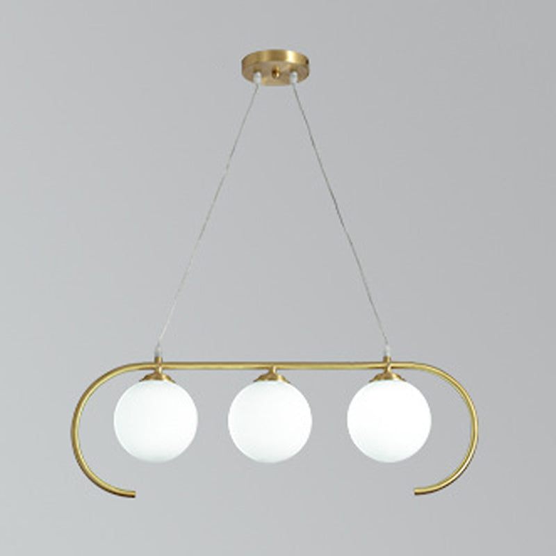 Modern Kitchen Pendant Lamps Globe Glass Island Light for Dining Table