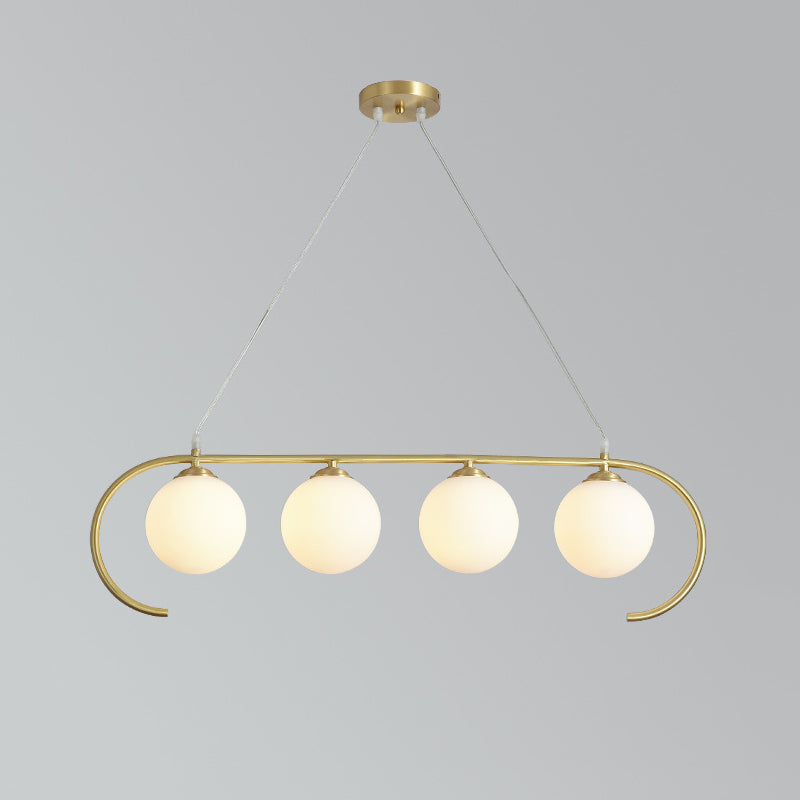 Modern Kitchen Pendant Lamps Globe Glass Island Light for Dining Table