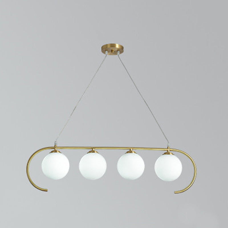 Modern Kitchen Pendant Lamps Globe Glass Island Light for Dining Table