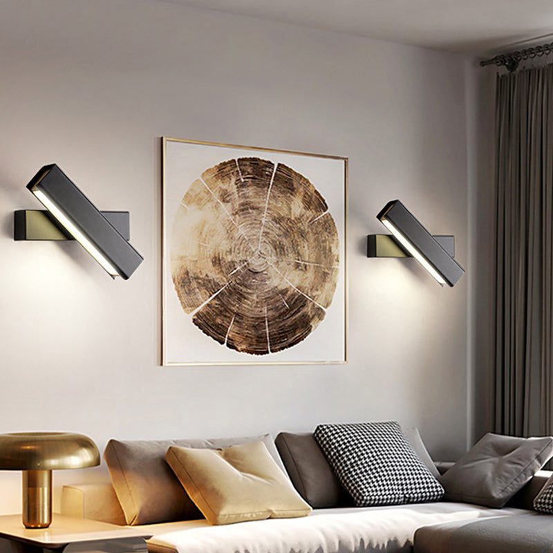 Metal Square Shape Wall Sconce Modern Style 1 Light Wall Light Fixture