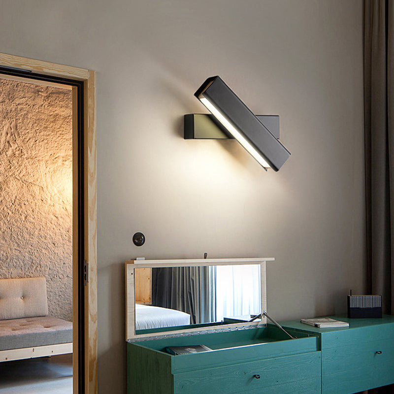 Metal Square Shape Wall Sconce Modern Style 1 Light Wall Light Fixture