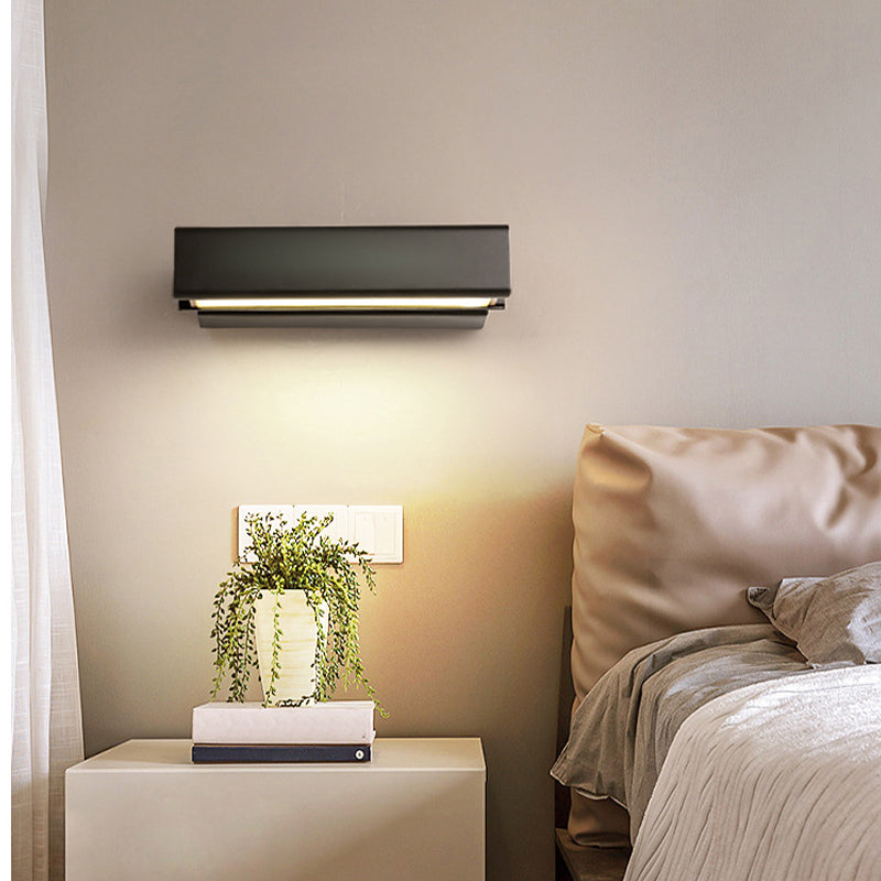 Metal Square Shape Wall Sconce Modern Style 1 Light Wall Light Fixture