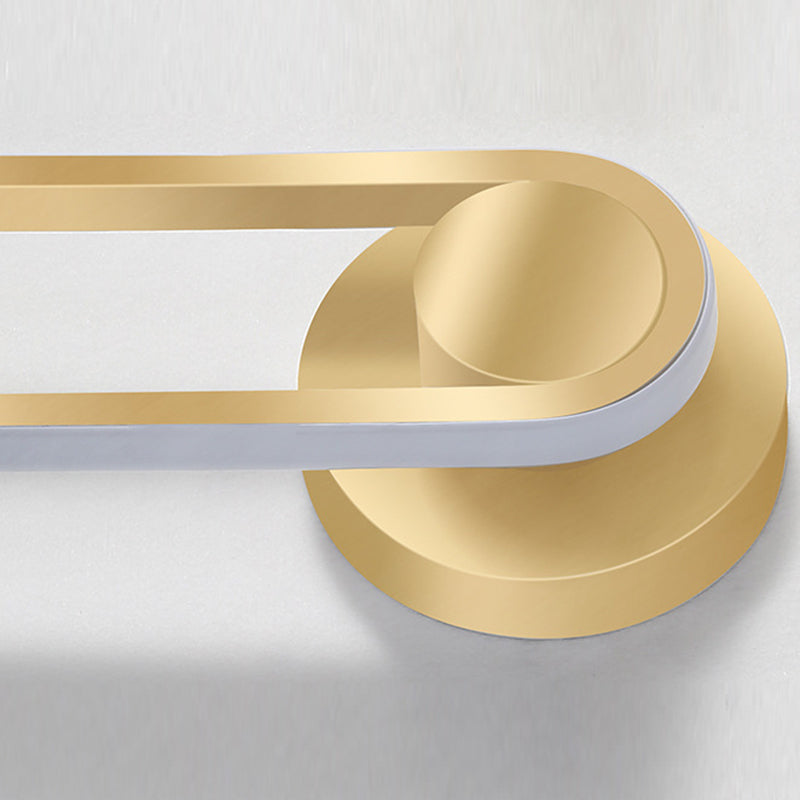 Metal Oval Shape Wall Sconce Modern Style 1 Light Wall Light Fixture in Gold