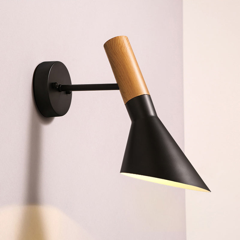 Metal Cone Shape Wall Sconce Modern Style 1 Light Wall Light Fixture