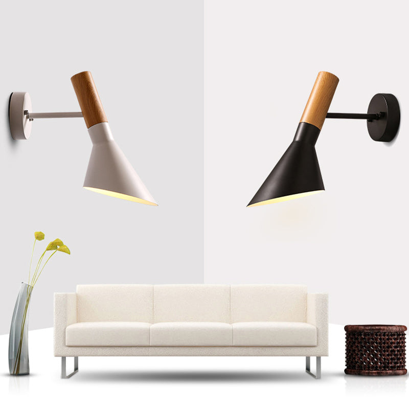 Metal Cone Shape Wall Sconce Modern Style 1 Light Wall Light Fixture