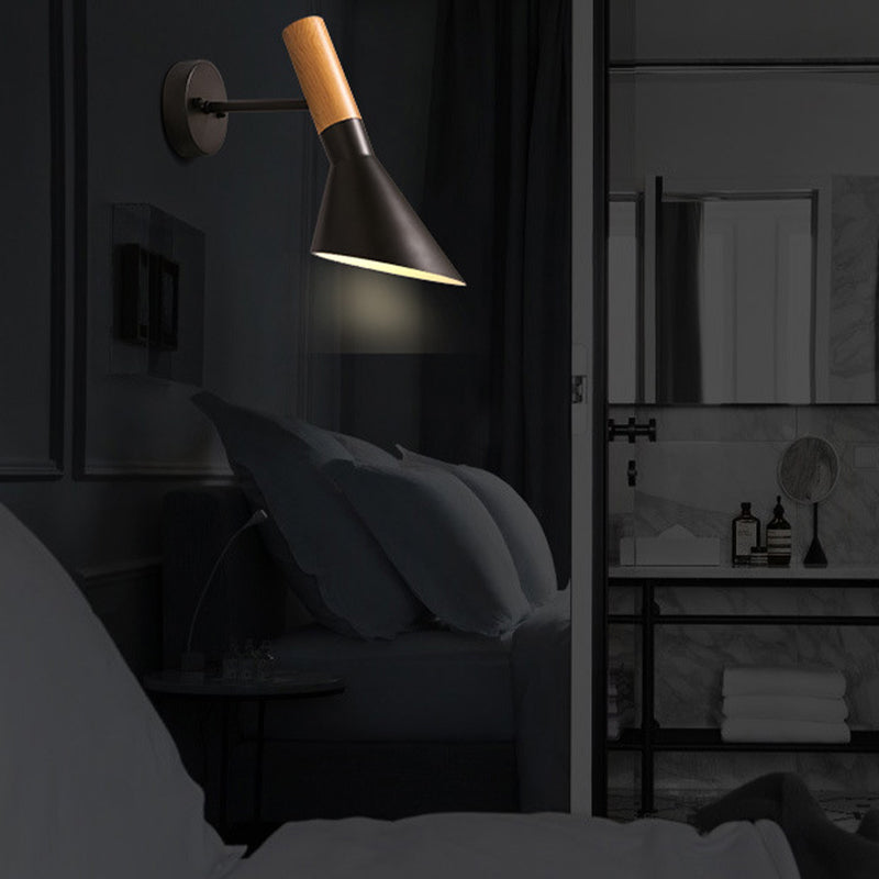Metal Cone Shape Wall Sconce Modern Style 1 Light Wall Light Fixture