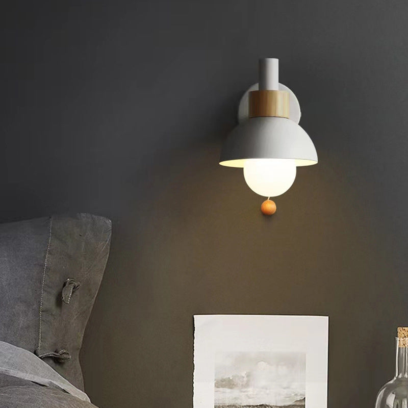 Metal Dome Shape Wall Sconce Modern Style 1 Light Wall Light Fixture