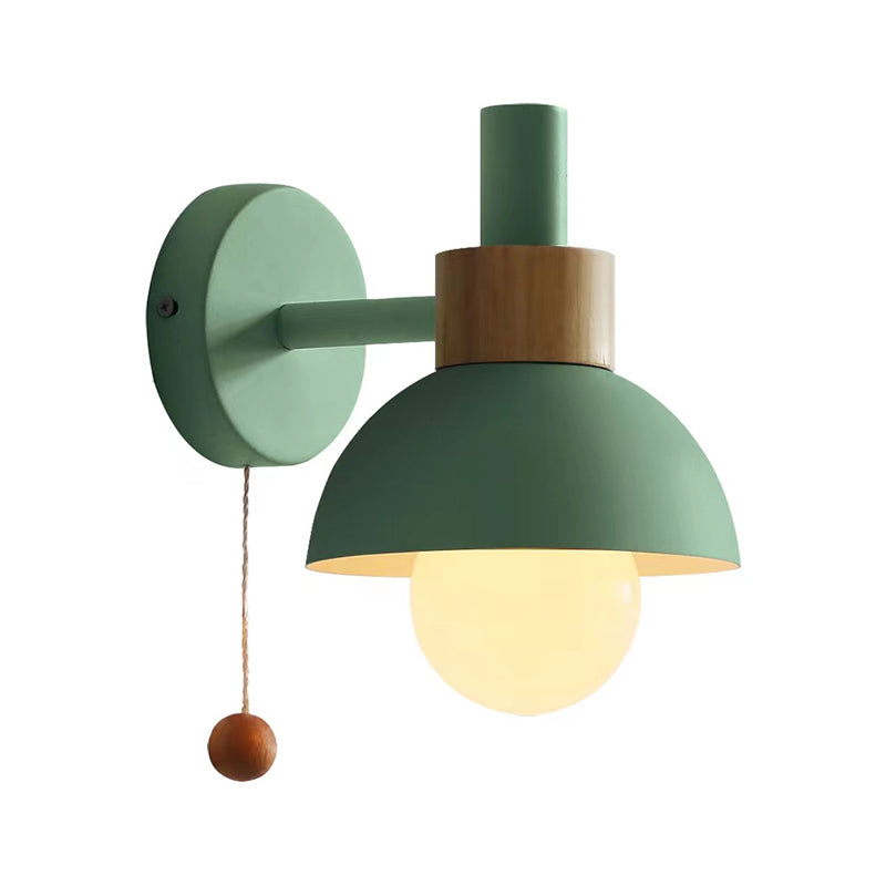 Metal Dome Shape Wall Sconce Modern Style 1 Light Wall Light Fixture