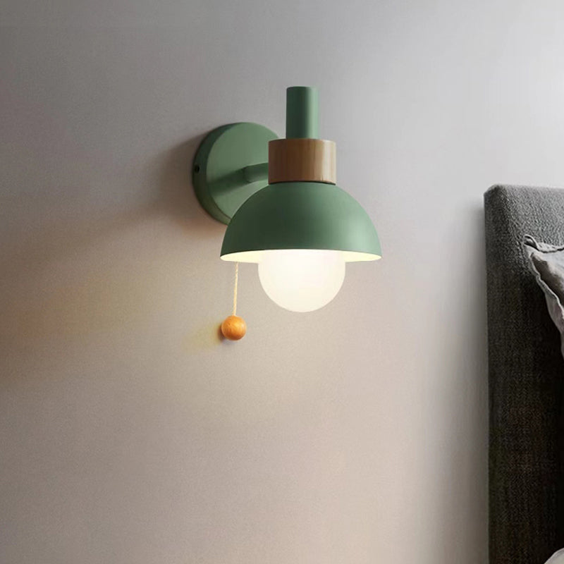 Metal Dome Shape Wall Sconce Modern Style 1 Light Wall Light Fixture