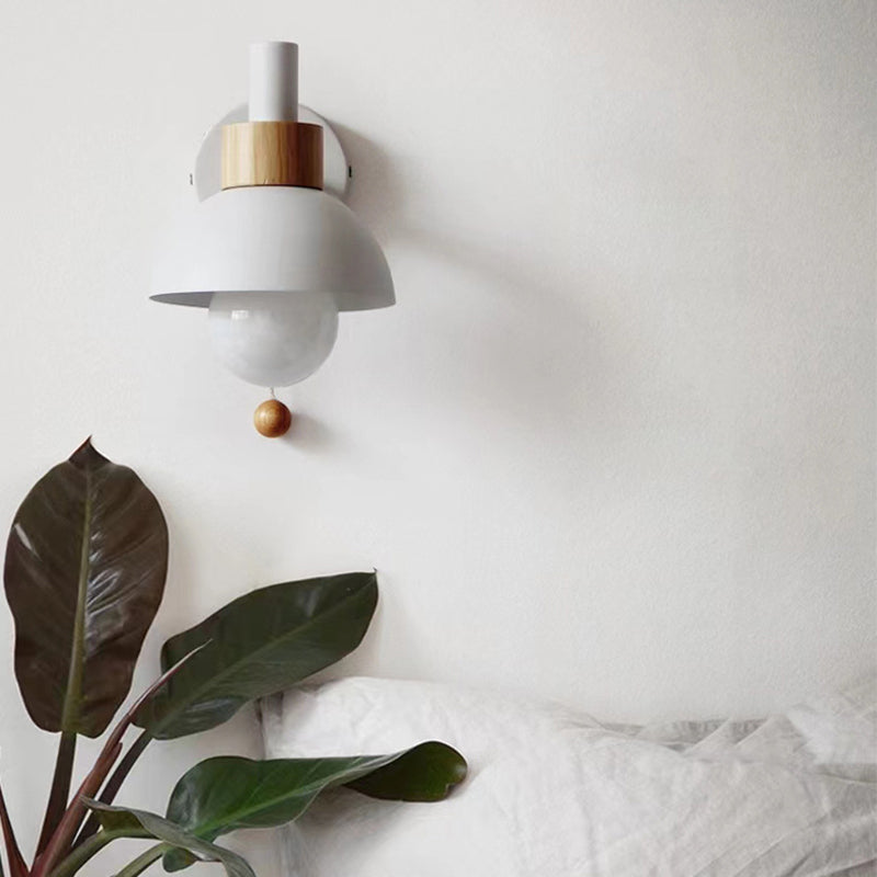 Metal Dome Shape Wall Sconce Modern Style 1 Light Wall Light Fixture