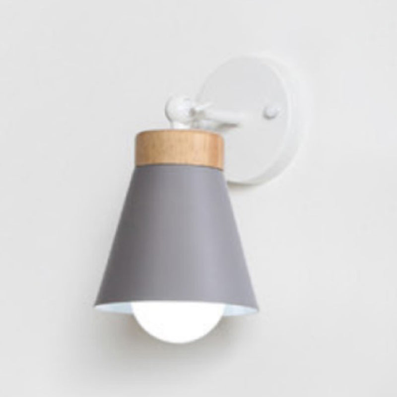 Macaron Empire Shape Wall Sconce Metal 1 Light Sconces for Living Room