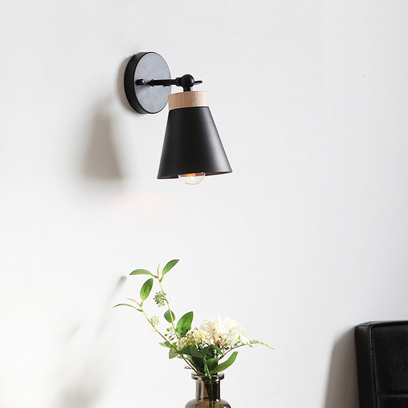 Macaron Empire Shape Wall Sconce Metal 1 Light Sconces for Living Room