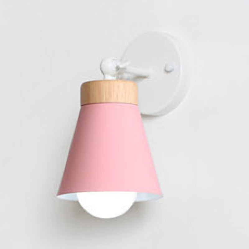 Macaron Empire Shape Wall Sconce Metal 1 Light Sconces for Living Room