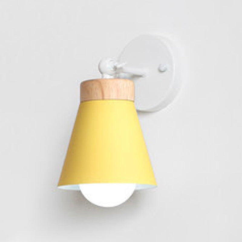 Macaron Empire Shape Wall Sconce Metal 1 Light Sconces for Living Room