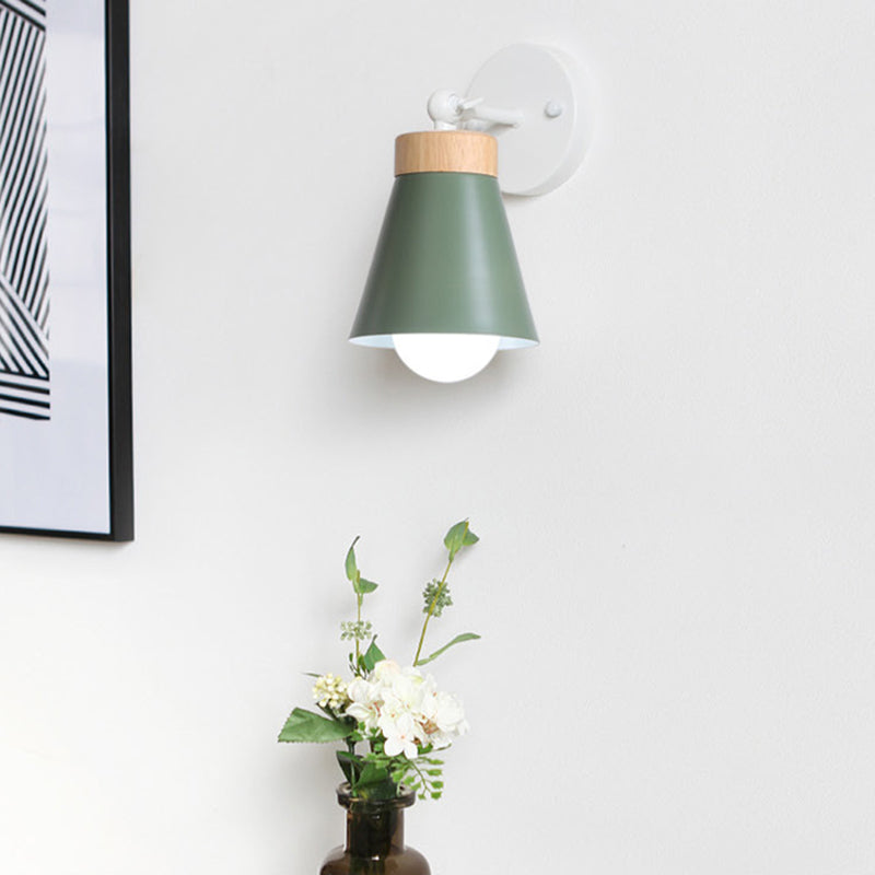 Macaron Empire Shape Wall Sconce Metal 1 Light Sconces for Living Room