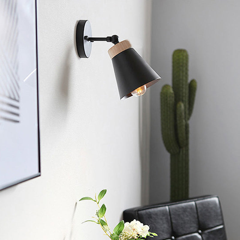 Macaron Empire Shape Wall Sconce Metal 1 Light Sconces for Living Room