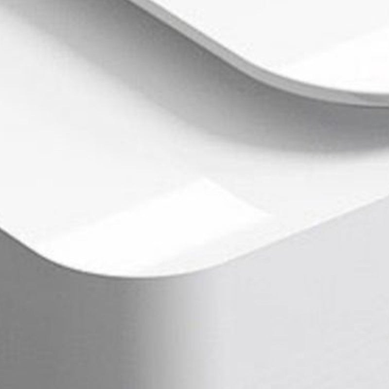 Contemporary White Executive Desk Cabinet L-Shape Office Desk Pedestal