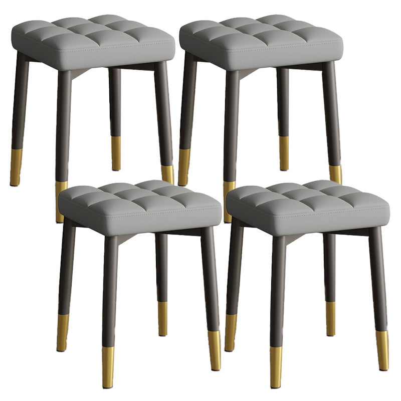 White Modern Standard Leather Solid Color Water Resistant Indoor Standard