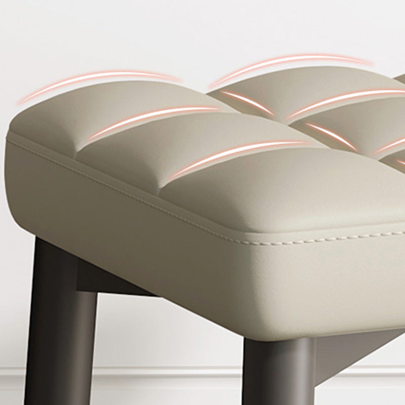 White Modern Standard Leather Solid Color Water Resistant Indoor Standard