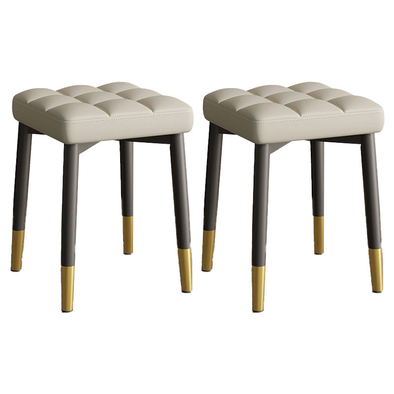 White Modern Standard Leather Solid Color Water Resistant Indoor Standard