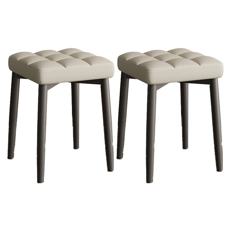 White Modern Standard Leather Solid Color Water Resistant Indoor Standard