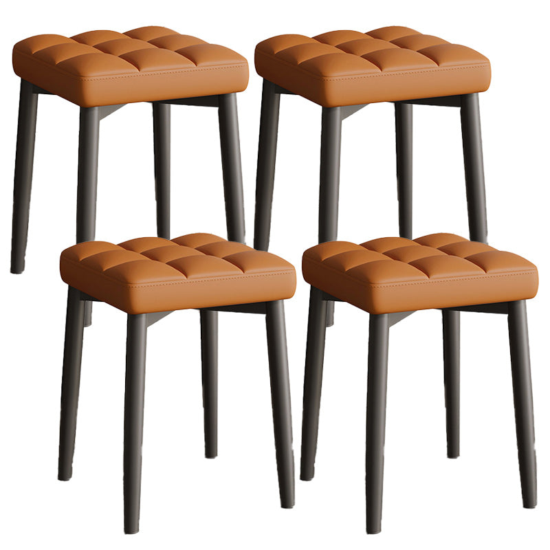 White Modern Standard Leather Solid Color Water Resistant Indoor Standard