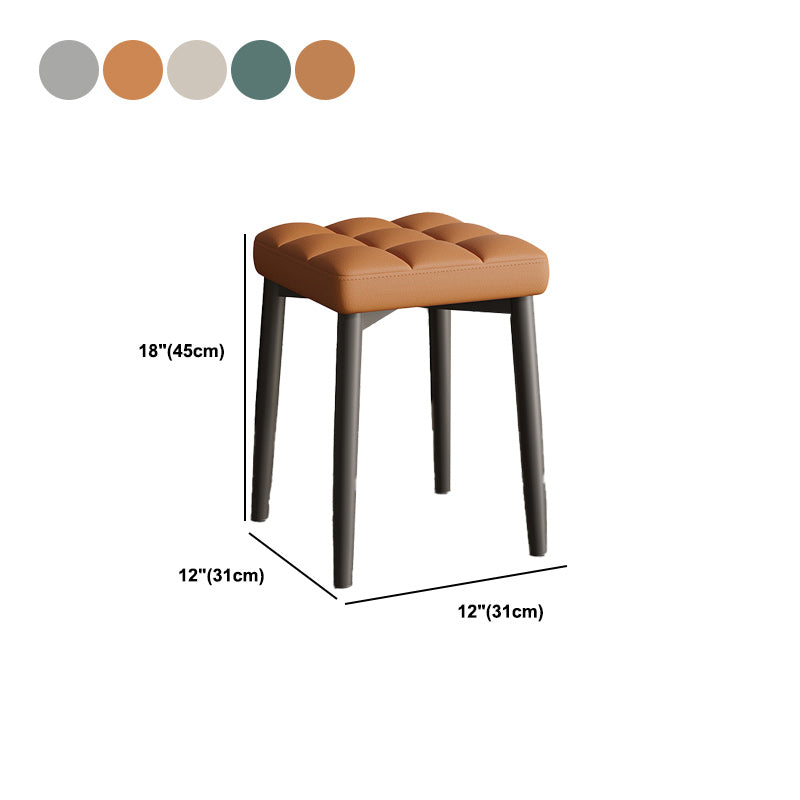 White Modern Standard Leather Solid Color Water Resistant Indoor Standard