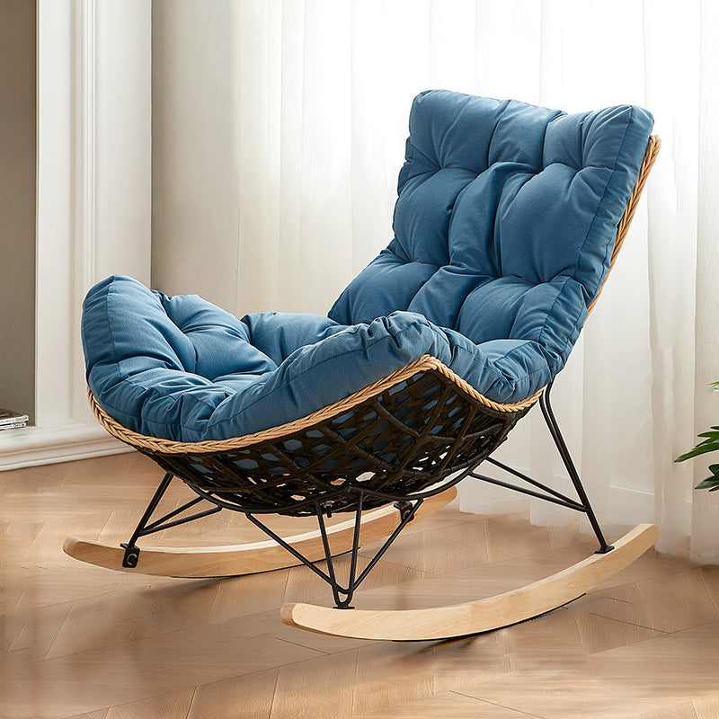 Modern Rocking Chair Stain Resistant Textured Rocker Chair for Living Room