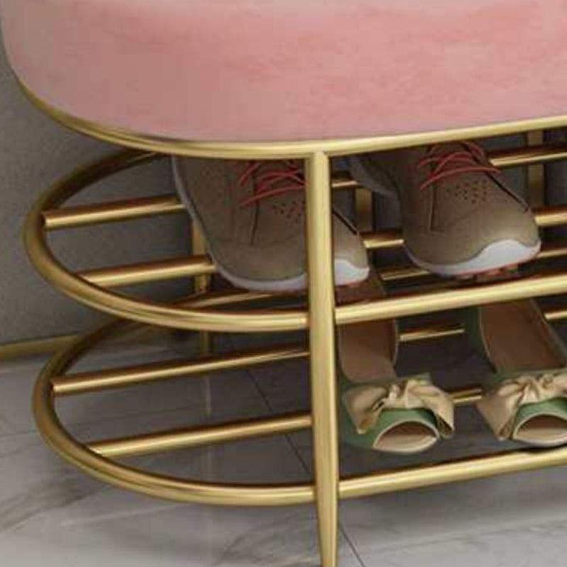 13.65-inch Width Bench Cushioned Modern Seating Bench with Shoe Storage