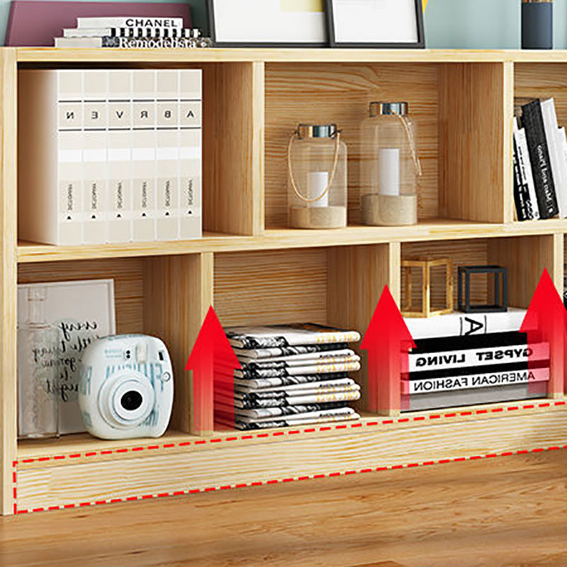 Contemporary Wood Bookcase Standard Bookshelf for Home Office 9.4" Wide