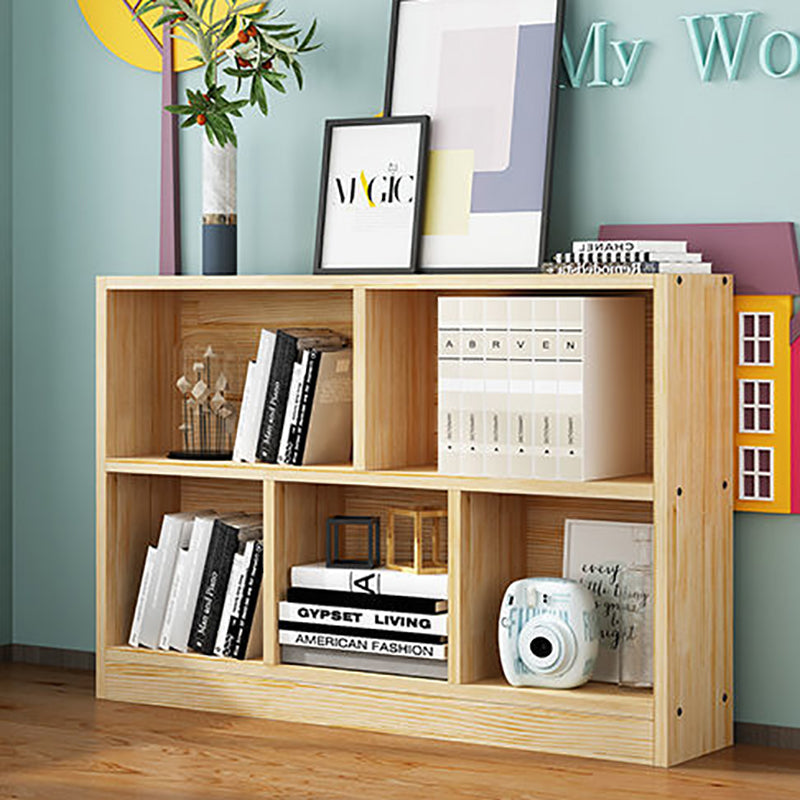 Contemporary Wood Bookcase Standard Bookshelf for Home Office 9.4" Wide