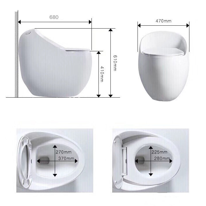 Modern UF Siphon Jet Toilet Bowl Floor Mount Flush Toilet with Toilet Seat