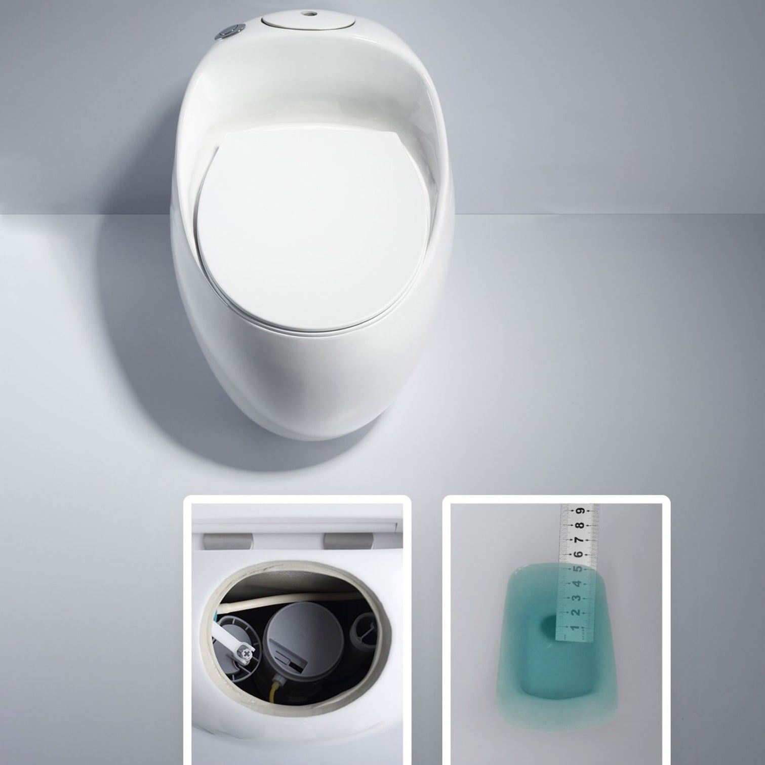 Modern UF Siphon Jet Toilet Bowl Floor Mount Flush Toilet with Toilet Seat