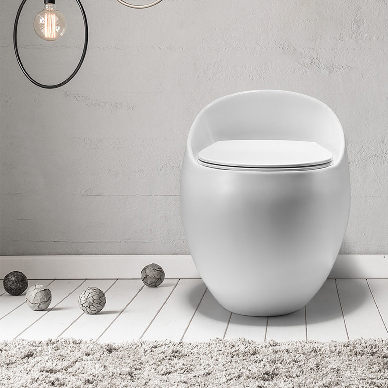 Modern UF Siphon Jet Toilet Bowl Floor Mount Flush Toilet with Toilet Seat