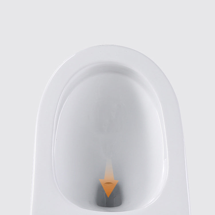 White Modern Flush Toilet Ceramic Elong One-Piece Toilet with Slow Close Seat