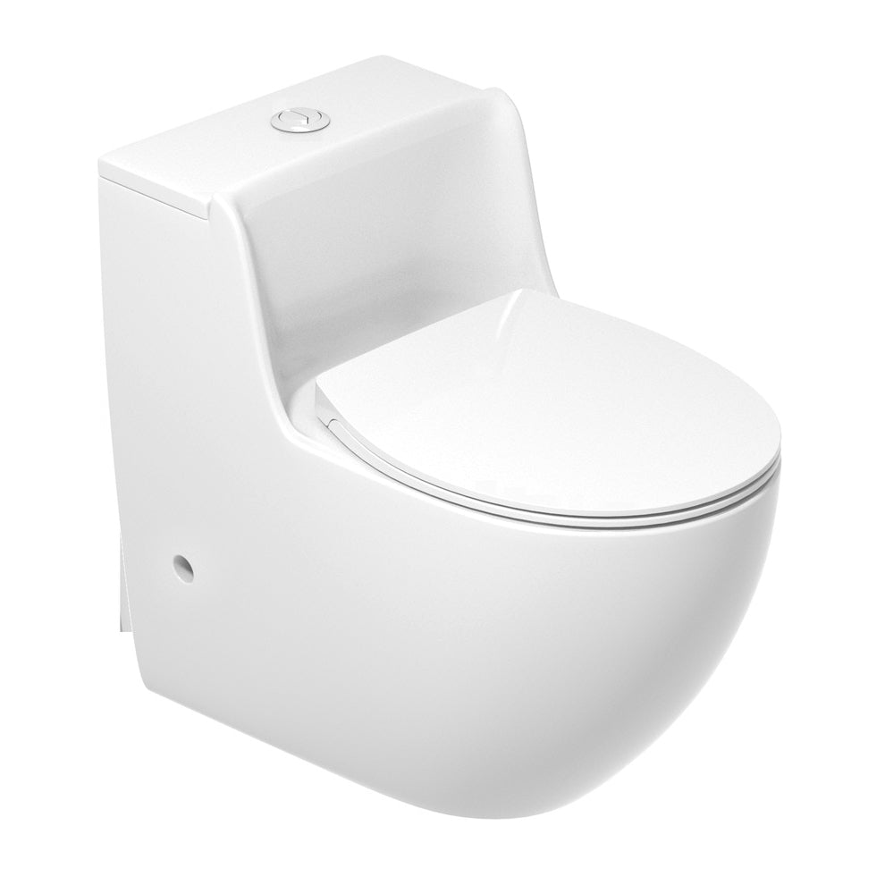 Modern Elongated Toilet Bowl Siphon Jet Flush Toilet with Seat