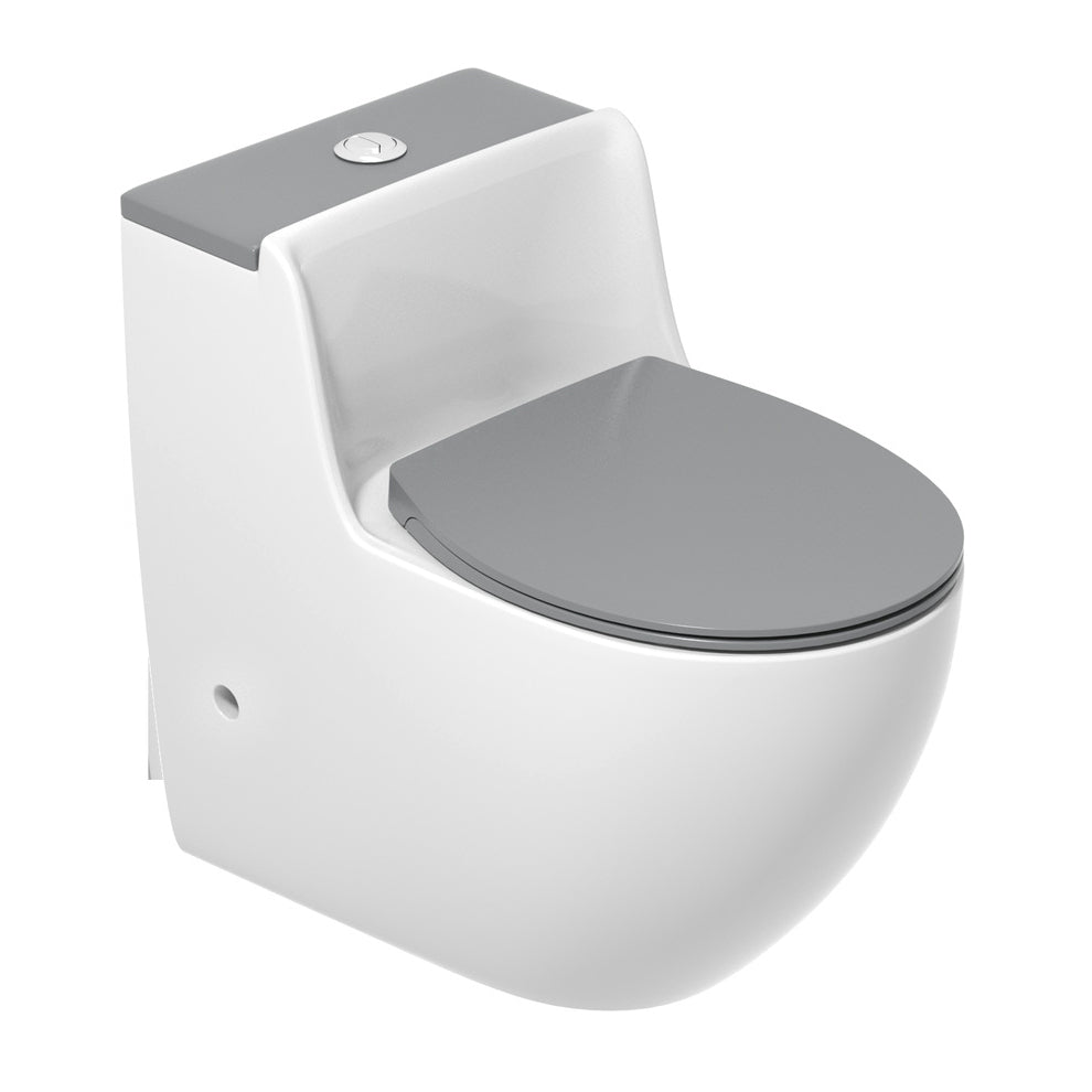 Modern Elongated Toilet Bowl Siphon Jet Flush Toilet with Seat