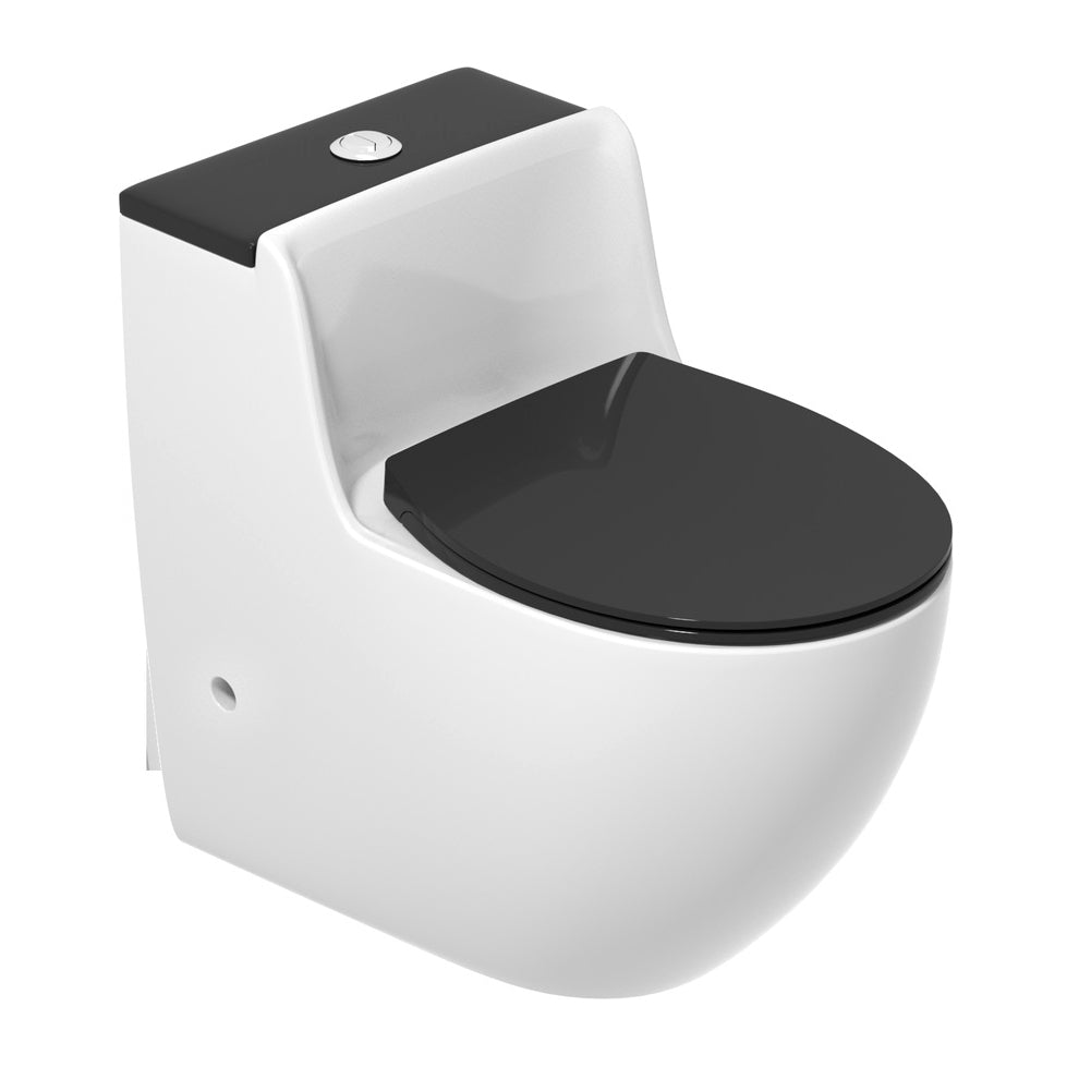 Modern Elongated Toilet Bowl Siphon Jet Flush Toilet with Seat