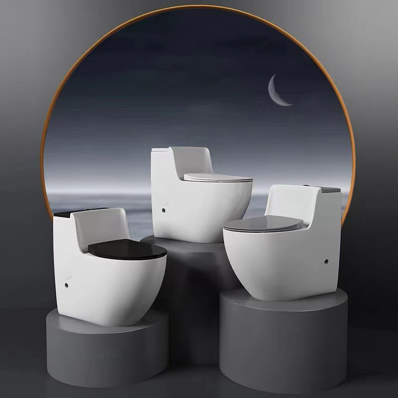 Modern Elongated Toilet Bowl Siphon Jet Flush Toilet with Seat