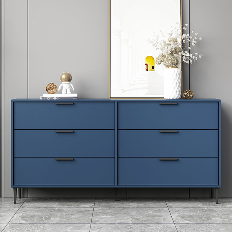 Modern Horizontal Storage Chest Dresser Wooden Storage Chest with Drawers