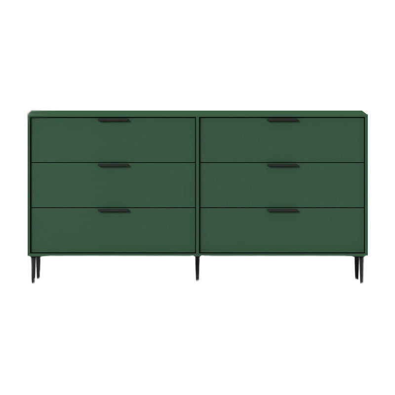 Modern Horizontal Storage Chest Dresser Wooden Storage Chest with Drawers